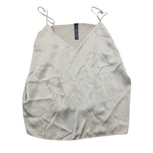 Express Tan Satin V-Neck Tank Size M NWT